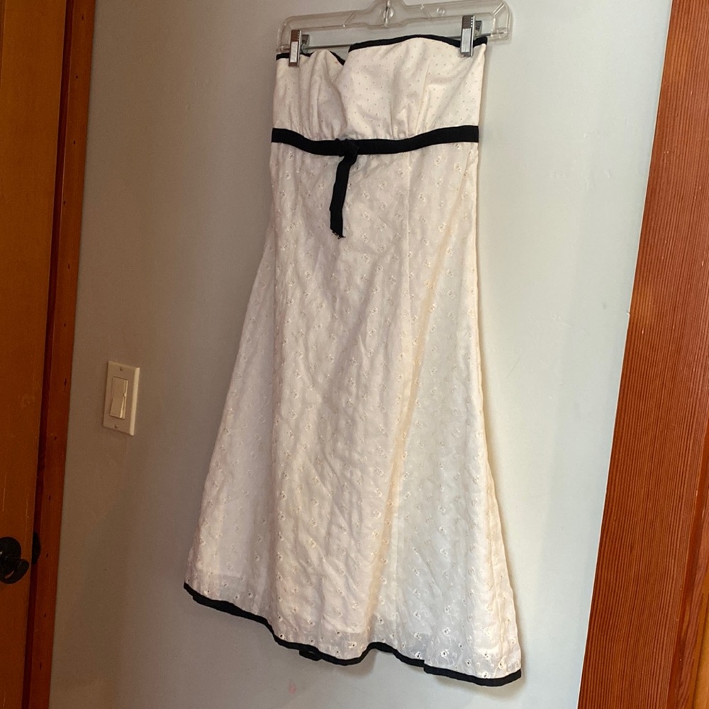 A.B.S by Allen Schwartz Strapless White Dress
